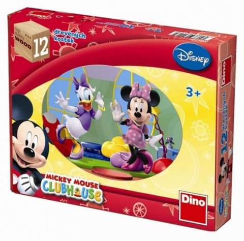 Disney Walt: Mickeyho klubík - Dřevěné kostky 12 ks Disney Walt: Mickeyho klubík - Dřevěné kostky 12 ks