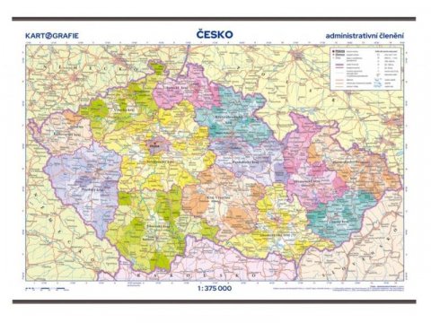 neuveden: Česká republika - administrativní mapa 1
