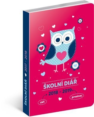 neuveden: Školní diář Sovy - září 2018 – prosinec 2019, 9,8 x 14,5 cm