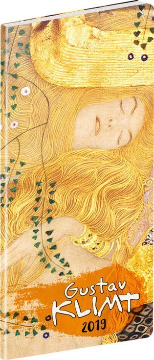 neuveden: Diář 2019 - Gustav Klimt - kapesní, plánovací měsíční, 8 x 18 cm