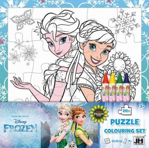 neuveden: Ledové království - Omal. puzzle s voskovkami