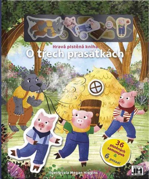 neuveden: O třech prasátkách - Hravá plstěná kniha