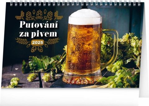 neuveden: Kalendář 2025 stolní: Putování za pivem, 23,1 × 14,5 cm