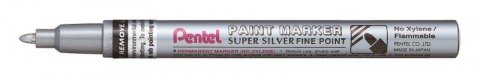 neuveden: Popisovač Pentel Paint Marker MSP10 lakový - stříbrný 1-2 mm