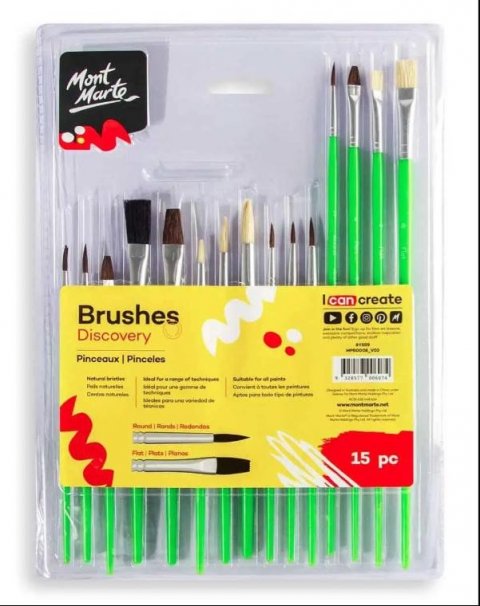 neuveden: Mont Marte Sada štětců 0008 blistr, 15 ks