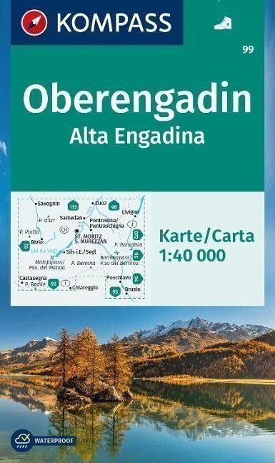 neuveden: Oberengadin / Alta Engadina 1:40 000 / turistická mapa 99