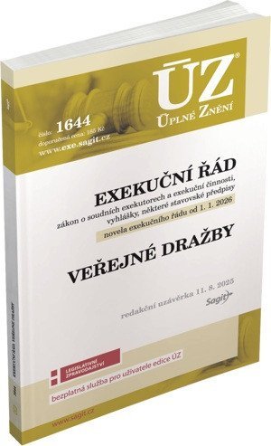 neuveden: ÚZ 1644 Exekuční řád, veřejné dražby