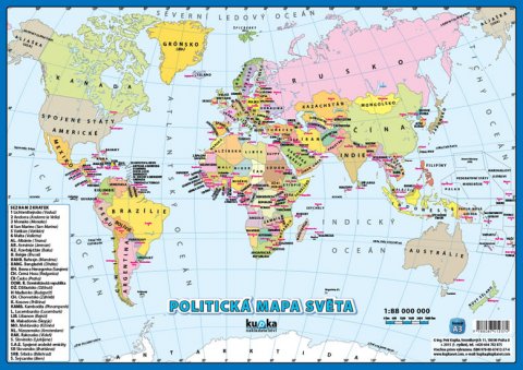 Kupka Petr: Politická mapa světa A3 Kupka Petr: Politická mapa světa A3