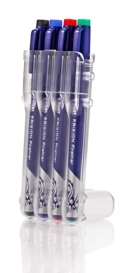 neuveden: PILOT FriXion Fineliner, EVOLUTIVE set 4 barvy, BASIC