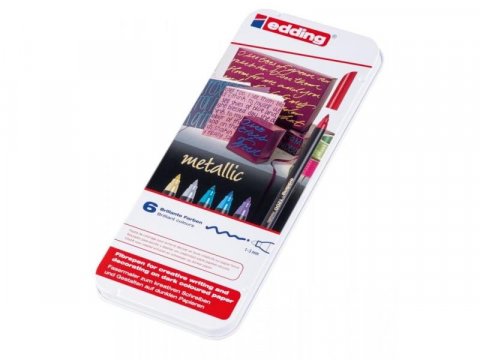 neuveden: Edding 1200 Fixy - sada 6 ks v kovové krabičce