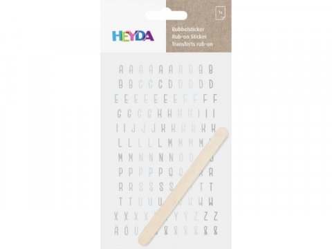 neuveden: HEYDA Propisoty 10 x 19 cm - písmena stříbrná