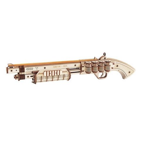 neuveden: NiXiM Dřevěné 3D puzzle - Brokovnice mechanická neuveden: NiXiM Dřevěné 3D puzzle - Brokovnice mechanická