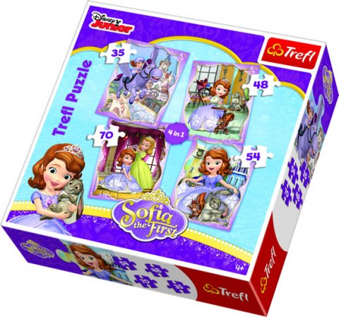 neuveden: Trefl Puzzle Sofie První 4v1 (35,48,54,70 dílků)
