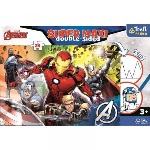 neuveden: Trefl Puzzle Avengers super maxi 24 dílků - oboustranné neuveden: Trefl Puzzle Avengers super maxi 24 dílků - oboustranné