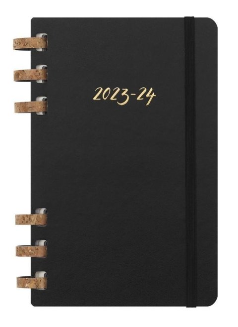 neuveden: Moleskine Academic Spirálový plánovací zápisnik 2023-24 černý L