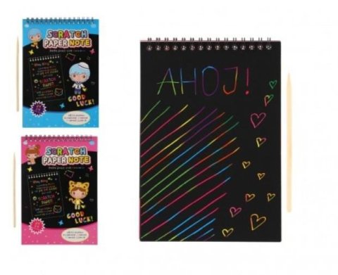 neuveden: Vyškrabovací notes barevný/10 listů