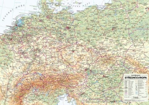 neuveden: Střední Evropa - nástěnná obecně zeměpisná mapa 1 : 1 715 000 neuveden: Střední Evropa - nástěnná obecně zeměpisná mapa 1 : 1 715 000