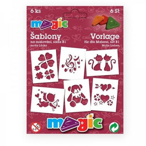 neuveden: MAGIC papírové šablony na malování LÁSKA neuveden: MAGIC papírové šablony na malování LÁSKA