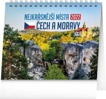 neuveden: Kalendář 2022 stolní: Nejkrásnější místa Čech a Moravy, 16,5 × 13 cm