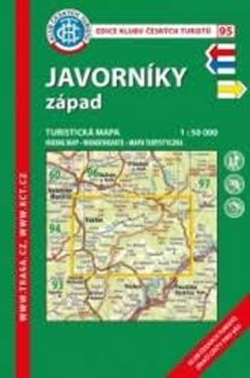 neuveden: KČT 95 Javorníky západ 1:50 000/turistická mapa