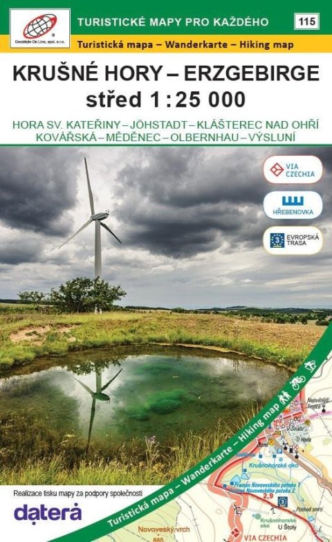 neuveden: Krušné hory - Erzgebirge, střed 1 : 25 000 (Hora Sv. Kateřiny, Jöhstadt, Kl