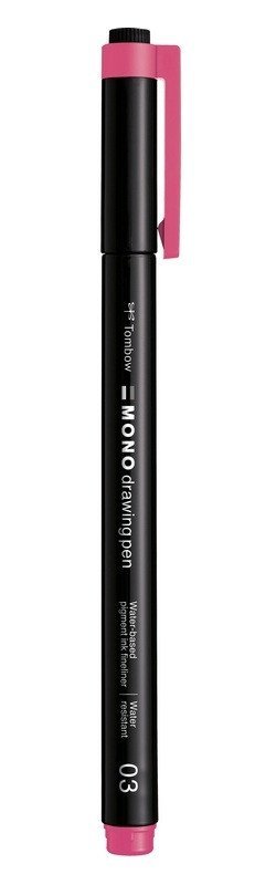 neuveden: Tombow Fineliner MONO drawing pen, 0,35mm - růžová