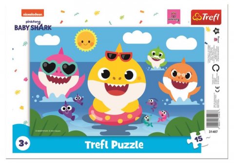 neuveden: Puzzle Baby Shark - Veselí žraloci 15 dílků