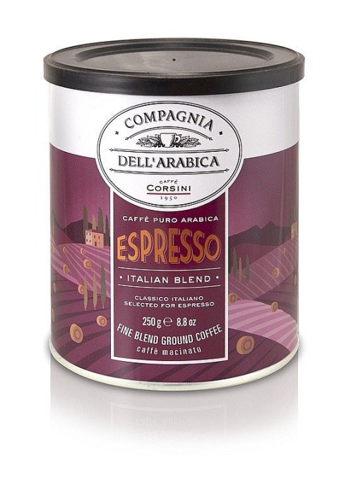 neuveden: Corsini Espresso Italian Blend plech mletá 250g