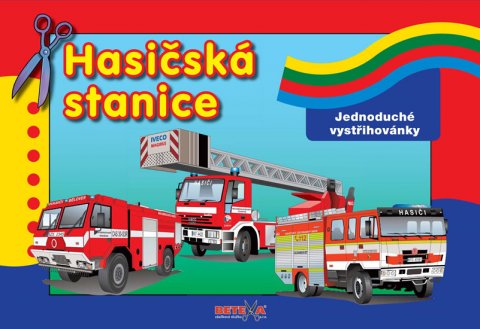 : Hasičská stanice - Jednoduchá vystřihovánka