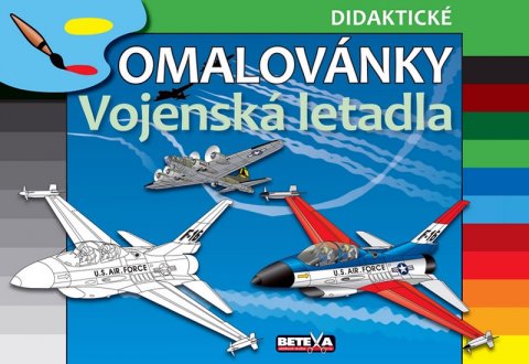 neuveden: Vojenská letadla - didaktické omalovánky neuveden: Vojenská letadla - didaktické omalovánky