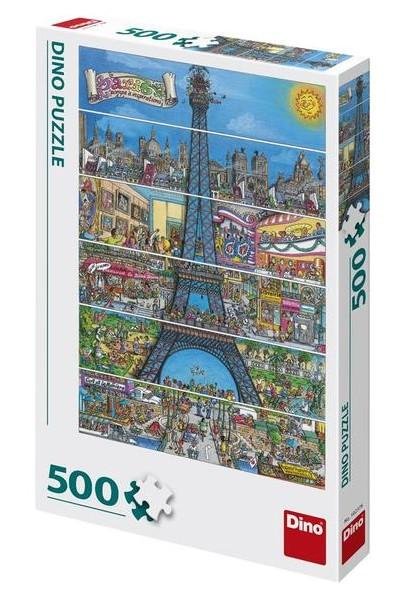 neuveden: Puzzle Eiffelova věž kreslená 500 dílků