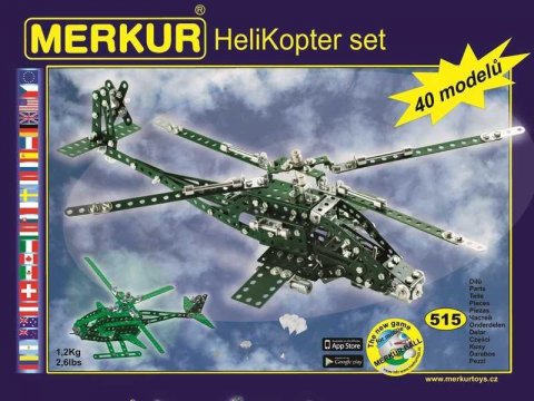 neuveden: Merkur Helikopter Set 515 dílů / 40 modelů