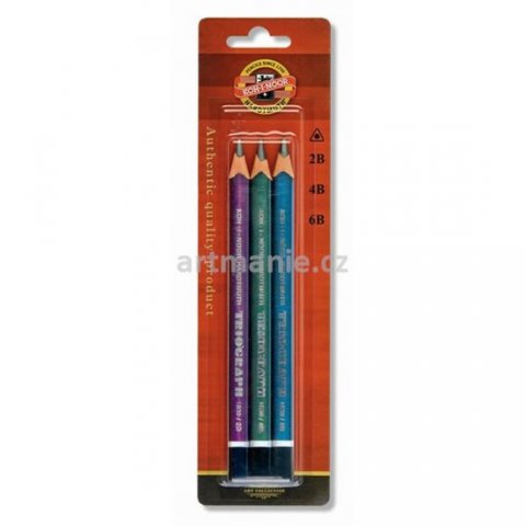 neuveden: Koh-i-noor tužka trojhranná grafitová silná 2B,4B,6B set 3 ks metalické bar neuveden: Koh-i-noor tužka trojhranná grafitová silná 2B,4B,6B set 3 ks metalické bar