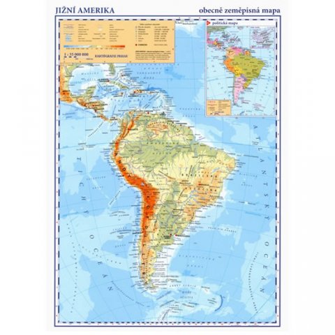 neuveden: Jižní Amerika - příruční obecně zeměpisná mapa A3/1: 35 mil. neuveden: Jižní Amerika - příruční obecně zeměpisná mapa A3/1: 35 mil.