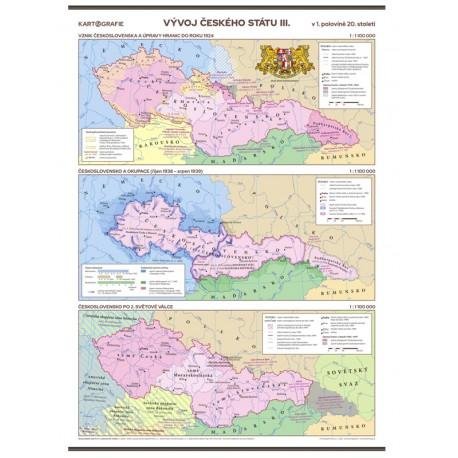 neuveden: Vývoj českého státu III. (v 1. polovině 20. stol.) – školní nástěnná mapa/9