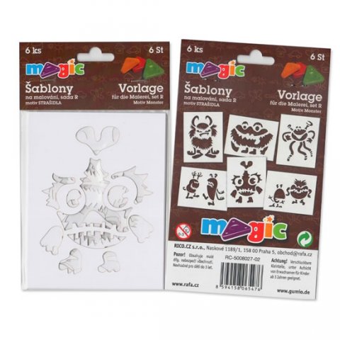neuveden: MAGIC papírové šablony na malování STRAŠIDLA