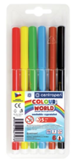 neuveden: Centropen Fixy COLOUR WORLD 7550 trojboké, sada 6 barev neuveden: Centropen Fixy COLOUR WORLD 7550 trojboké, sada 6 barev