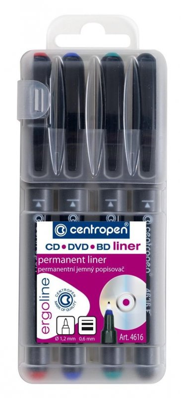 neuveden: Centropen Liner na CD/DVD/BD 4616 (4 ks)