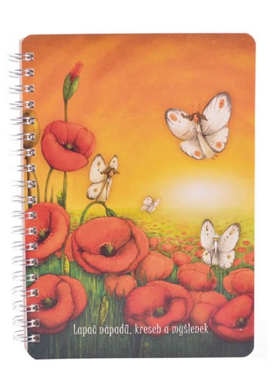 neuveden: Kroužkový blok VLČÍ MÁKY B6, linka, 50 listů