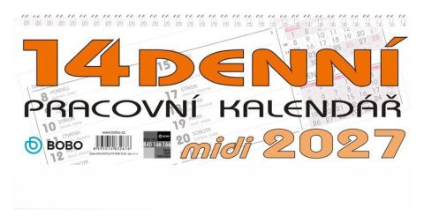 : Stolní pracovní kalendář 2027 MIDI 14denní