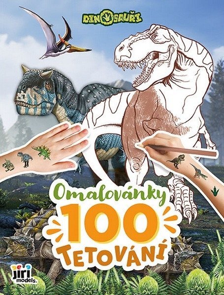 -: Dinosauři - Omalovánky a 100 tetování