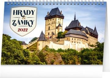 neuveden: Kalendář 2022 stolní: Hrady a zámky, 23,1 × 14,5 cm