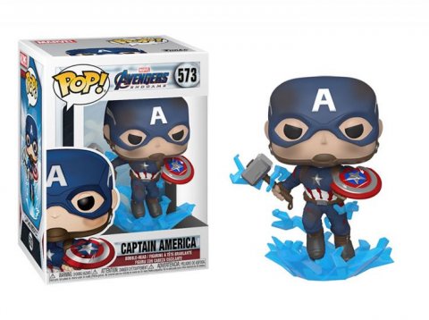 neuveden: Funko POP Marvel: Endgame - Capt A w/BrokenShield&Mjolnir