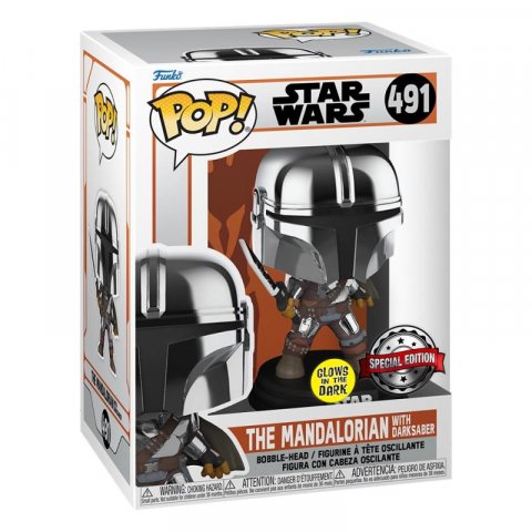 neuveden: Funko POP Star Wars The Mandalorian with Dark Saber (exclusive special edit