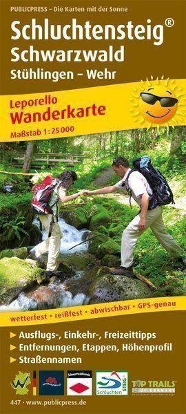 neuveden: Stezka Schwarzwaldskou soutěskou, jez Stühlingen 1:25 000 / turistická mapa