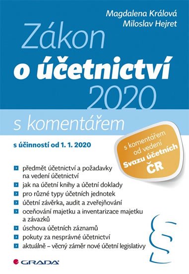 Králová Magdalena: Zákon o účetnictví 2020 s komentářem