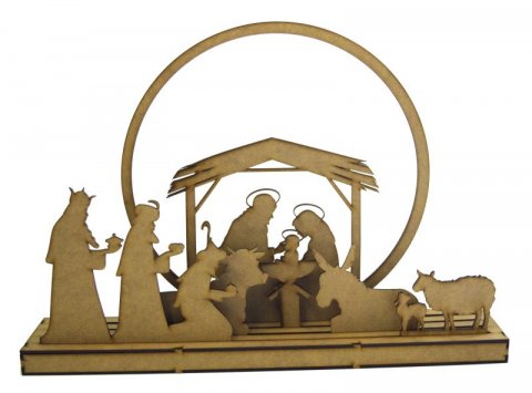 neuveden: Dřevěná dekorace k dozdobení Aladine - Betlém 50 x 34,5 x 9 cm neuveden: Dřevěná dekorace k dozdobení Aladine - Betlém 50 x 34,5 x 9 cm