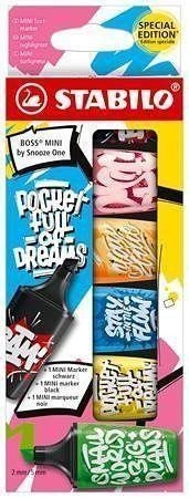 neuveden: STABILO BOSS MINI by Snooze One - růžová, oranžová, modrá, žlutá, zelená a 