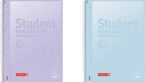 neuveden: Brunnen student blok pastel A4 - čtvereček, 80 listů, fialový/modrý