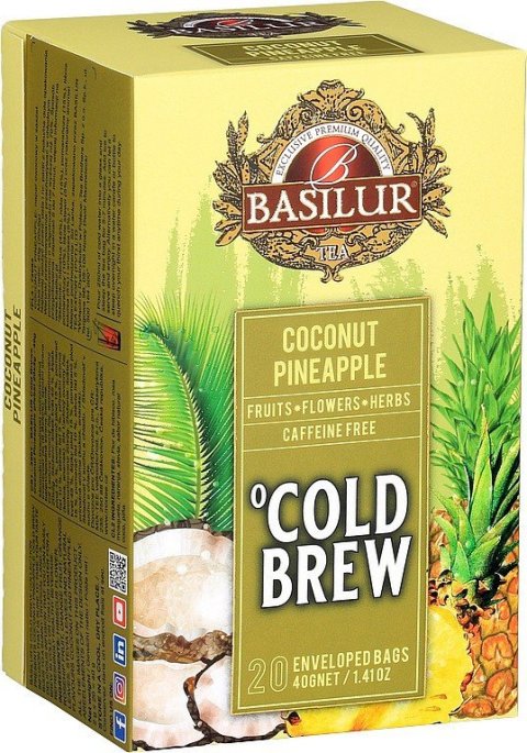 neuveden: BASILUR Cold Brew Coconut Pineapple přebal 20x2g